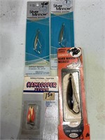 Silver Minnow Weedless Lures & Kamlooper Spoon