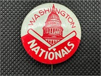 1950s MLB Pin Back Button Washington Nationals