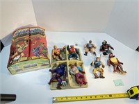Vtg MOTU Collector's Case and Figures