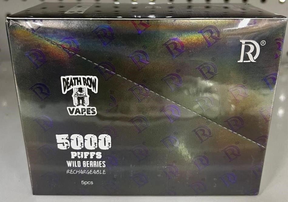 5pks Snoop Dogg Death Row Vapes 5000 PUFFS Exp: 07/26 LAF LA