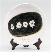 Lucio Fontana Argentine-Italian Ceramic Plate