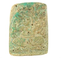 Mayan Green Stone Carved Relief