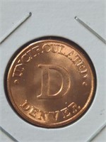 Uncirculated Denver mint token