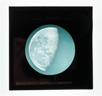 First Quarter Moon 19th C. Glass Lantern Slide