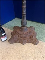 Very Fine Cast Iron Tall Bar Table with Pine Top