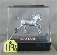 Bud Light Clydesdale Horse in Case, light up