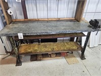 Metal Top and Leg Workbench with Wilton Vise