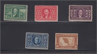 US Stamps #324-327 Mint OG, some slightly disturbe