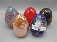 5 3" egg paperweights as shown