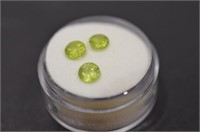1.90 Ct. Round Briliant Cut Peridot Gemstones