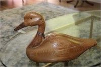 Wooden Signed Duck 14L