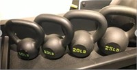 $150 Kettlebell weights, Set of 4 10-15-20-25