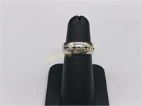 STERLING SILVER RING WITH PIERCED CROSSES