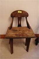 Primitive Wood Chair 13x16x30