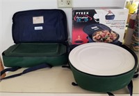 3 Pyrex Portable Dishes