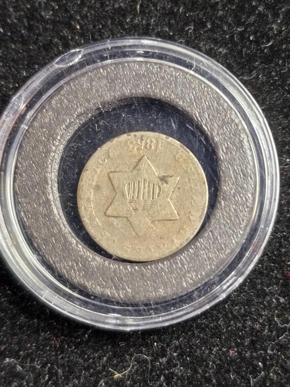1853 Silver Three Cent Pc