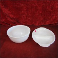 Fire king bowl, divided dish.