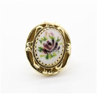 VNTG Whiting & Davis Deco Floral Art Ring