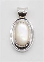 Mother of Pearl Oval Form Pendant