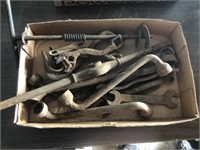 Assorted Tools - Wrenches, Tap & Die Handle, Etc