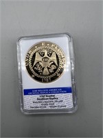 24K Gold Layered Replica 1787Brasher Doubloon