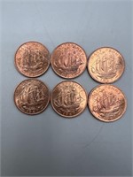 Lot of 1967 BU Half Pennies