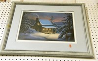 Lot #711 - “Winter Retreat” signed print by