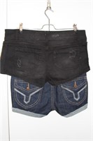 Lot of two pairs of jean shorts