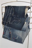 Lot of three pairs of jean shorts