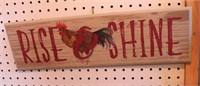 Rise & Shine rooster wall art