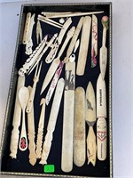 Large Lot of Vintage Bone Letter Openers