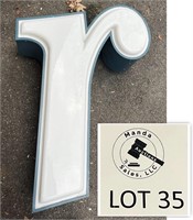 Outdoor Light Up Letter R Sign