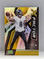 2020 Lamar Jackson Xr X Factor Gold Parallel 3/10