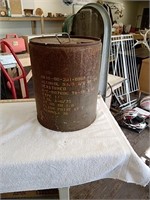 Vintage 5 gallon metal can