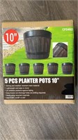 5 Pack 10in Whiskey Planter Pots