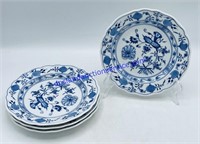 Set of (4) Meissen Porcelain of Germany Blue