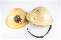 2 Metal American Legion Helmets