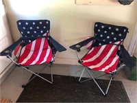 USA Flag Camping Chairs