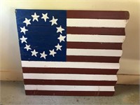 Wood USA Flag Decor
