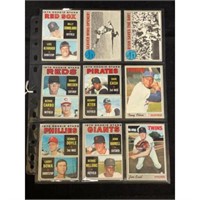 (9) 1970 Topps Baseball Stars/hof Nice Shape