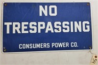 "No Trespassing" Porcelain Sign