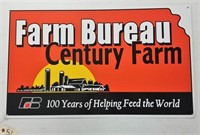 "Farm Bureau Century Farm" Metal Sign