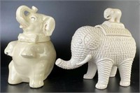 Vintage Elephant Cookie Jars, Lot of 2