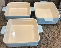F - LOT OF 3 CASSEROLE DISHES (K56)