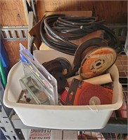 (2) Totes Of Wire, Sanding Disks And a lot More