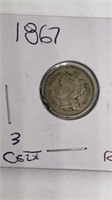 1867 3-cent piece
