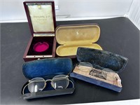 Vintage Eyeglasses Cases & Glasses