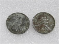 2 - 1943 Steel Pennies