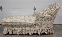 (Q) Floral Chaise Lounge Chair approx 51"L