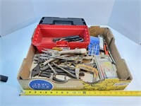 Flat of Garage Items & Old Tools